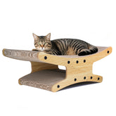 Olurrsia reversible cat scratcher bed with double-sided surface for scratching and lounging.