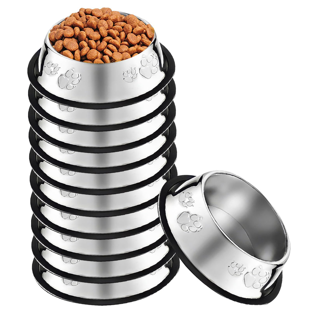 Olutacot 7 oz stainless-steel dog bowl with anti-slip base keeps meals steady