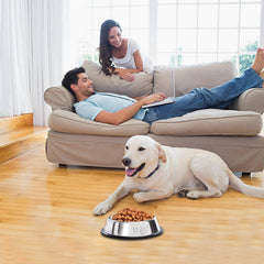 Olutacot stainless-steel bowls feature detachable rubber bases for easy cleaning