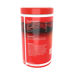 Omega One Freshwater Flakes label closeup shows high protein content and color benefits.