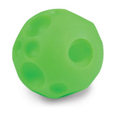 Omega Paw Giggle Tricky Treat Ball front view, bright green for easy locating.