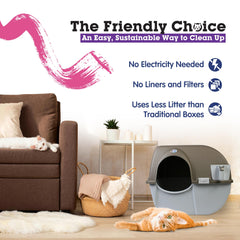 Omega Paw NRA15 roll-to-clean action demonstrating effortless waste separation.