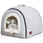 OMIVIER cat bed foldable gray offers a soft, portable resting space for indoor cats