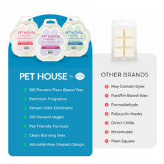 One Fur All plant-based ingredients in Sunwashed Cotton wax melts