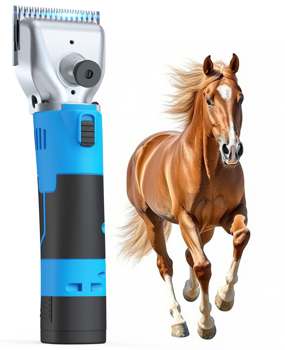 oneisall cordless horse clippers in action for quick grooming.