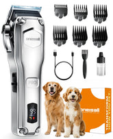 Oneisall dog clippers close-up showing detachable blade for easy cleaning and versatile grooming.