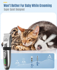 oneisall dog clippers with silent motor for stress-free grooming.