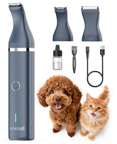 Oneisall dog clippers in teal overview for cordless home grooming