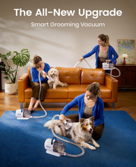 oneisall dog grooming vacuum side view with 2L canister