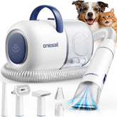 oneisall dog grooming vacuum with 15,000 Pa suction grabs loose fur quickly.