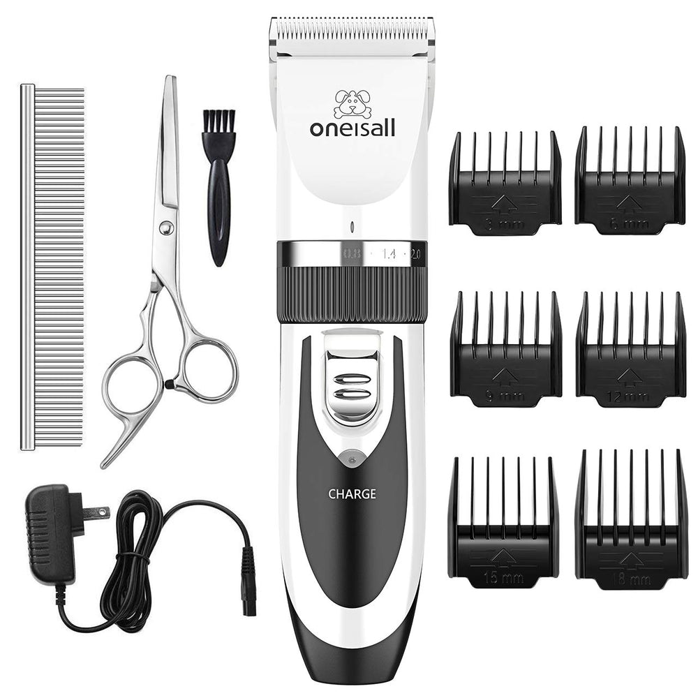 Oneisall Dog Shaver Clippers demonstrate low-noise operation for calm, efficient grooming sessions.