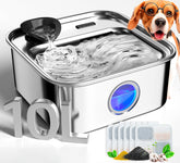 Oneisall dog fountain with 2.6 gallon capacity for households with multiple dogs.