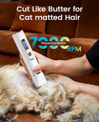 Oneisall IPX7 waterproof cat clippers can be rinsed quickly after use