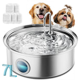 Oneisall pet water fountain with visual water level for easy monitoring and hydration.