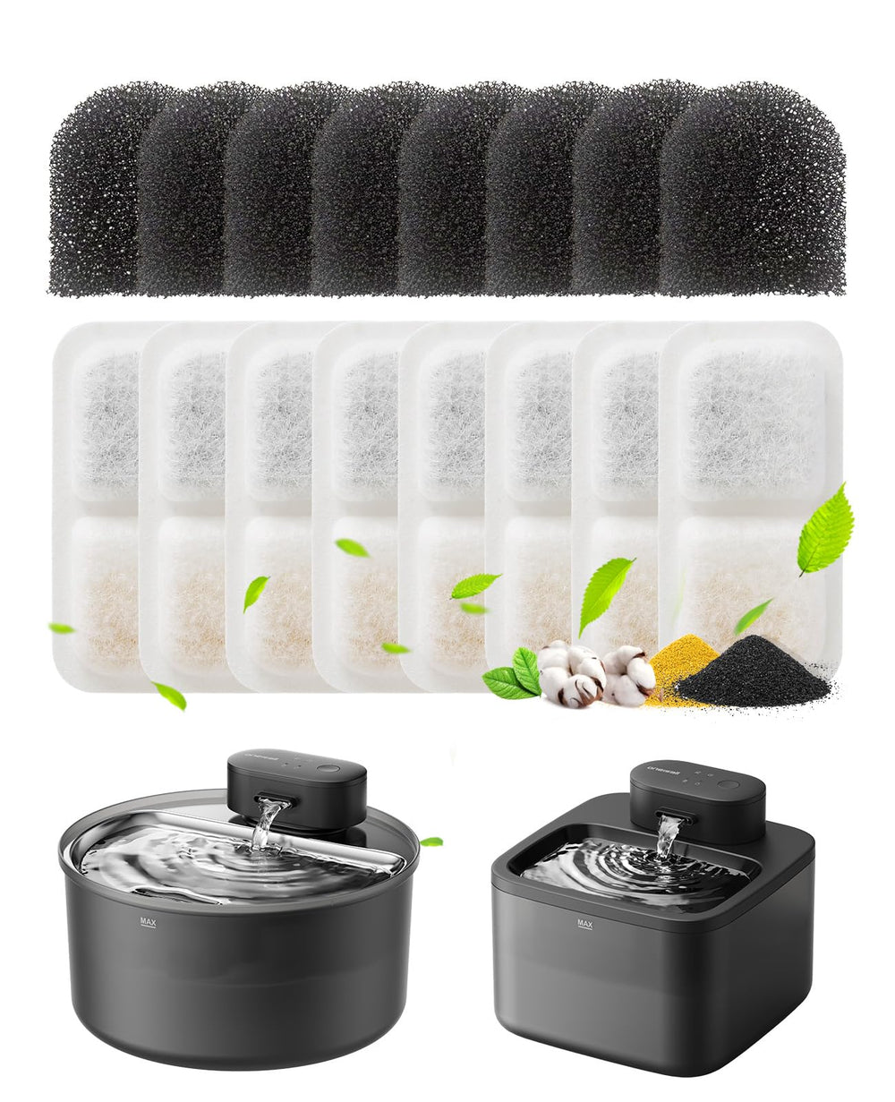 Oneisall PW13 PW14 replacement filters 8-pack deliver clean, fresh water for your cat