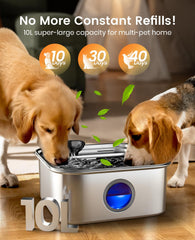 Stainless steel dog water bowl by Oneisall durable and easy to clean.