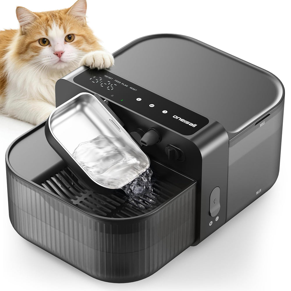 oneisall wireless filterless cat water fountain front view for convenient daily hydration