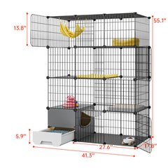 Oneluck cat playpen offering a spacious hangout for one or two cats.