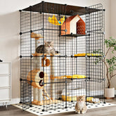 Oneluck extra-large cage front view highlights spacious entry for 1-3 cats