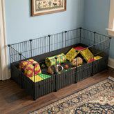 Oneluck Guinea Pig Cage full setup shows spacious indoor habitat for two pets.