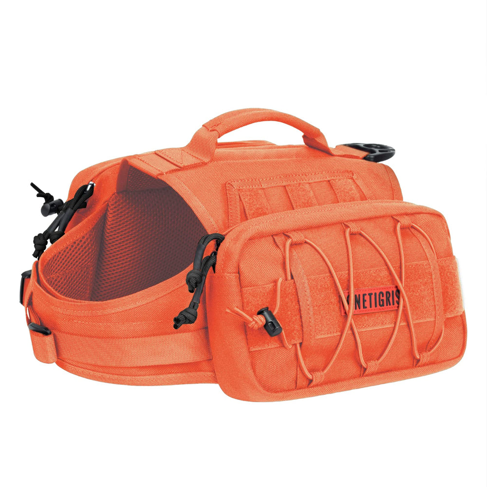 OneTigris Mammoth nylon dog pack with side pockets for water and treats