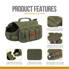 ONETIGRIS Mammoth pack water bottle pocket keeps hydration handy on trails.