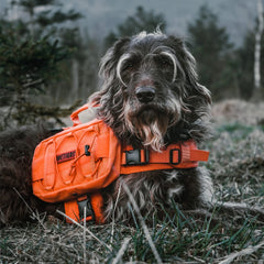 ONETIGRIS Mammoth dog pack with water and food pouches for outdoor adventures.