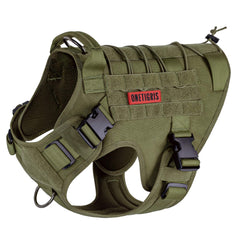 OneTigris tactical dog harness with front clip for secure walks.