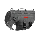 Onetigris tactical dog harness side view highlighting breathable mesh and secure fit.