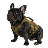 OneTigris tactical dog harness for small dogs, front view with breathable mesh for comfort