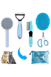 ONEZYE Grooming Brush Kit 5pcs closeup for gentle cat brushing and shedding control