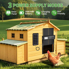 ONKO coop door remote control enables distant operation.