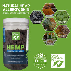 Only Natural Pet allergy-skin-coat chew closeup shows soft texture and palatability