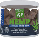 Only Natural Pet Allergy Soft Chews bottle shown for on-the-go daily allergy support