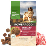 Only Natural Pet Canine PowerFood dry dog food 20 lb bag, convenient for busy households.