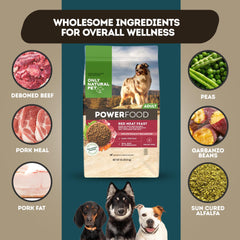 Only Natural Pet PowerFood red meat feast flavor for protein-forward meals.