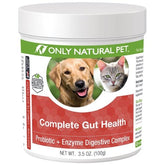 Only Natural Pet Complete Gut Health Complex powder in tub supports digestion