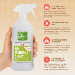 Only Natural Pet No Marking Deterrent Spray on furniture aids training and deterrence.