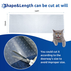 Oroonoko carpet protector with ribbed non-slip surface for stable placement.