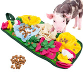 OOXYG pig foraging mat on floor provides enrichment during play