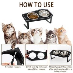 OPELETNNT stainless steel bowls are whisker-friendly and durable for daily meals