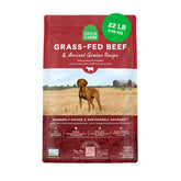 Open Farm Ancient Grains dog food bag front, showcasing premium ingredients for steady energy.
