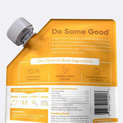Open Farm bone broth with turmeric and cinnamon, adding natural flavor and superfoods for meals.