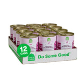 Open Farm chicken-salmon-pate-can shows a complete grain-free meal for dogs.
