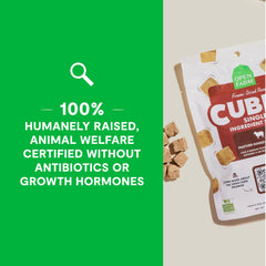 Open Farm Cubes ethical-sourced lamb liver β responsibly made rewards your dog can enjoy.