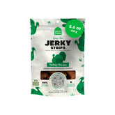 Open Farm dog jerky soft chewy strip closeup showing tender texture for training rewards