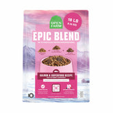 Open Farm Epic Blend salmon kibble in a bowl for a protein-rich meal