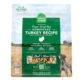 Open Farm turkey morsels bag-front view, convenient complete meal option for busy dog owners.