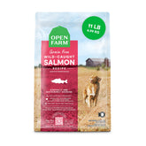 Open Farm grain-free dry dog food bowl illustrates grain-free nutrition for steady energy.