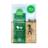 Open Farm grain-free dry dog food with turkey and chicken for balanced meals.